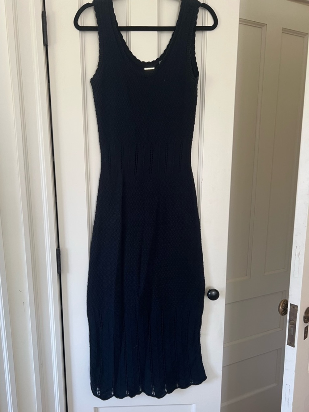 Ellie Tahari Navy Cotton Maxi Dress
